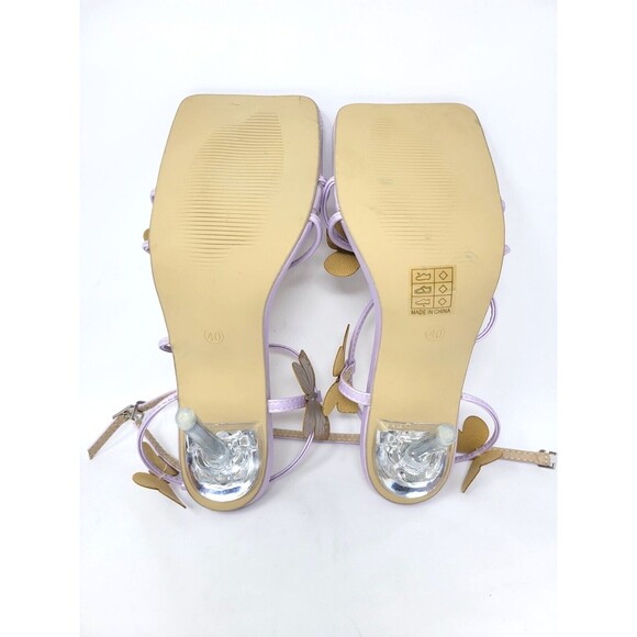 Enchanting Butterfly Stilettos with Clear Heels, Lavender, Size US 9 (EU 40) - Picture 10 of 10